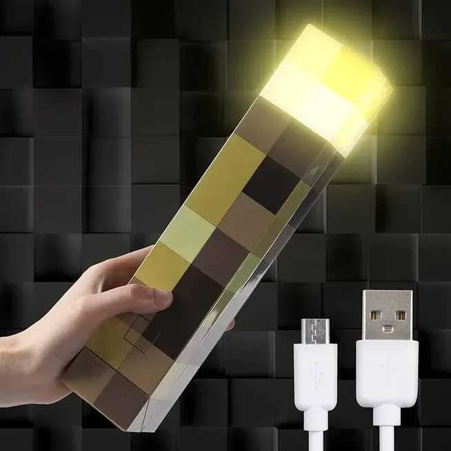 Lámpara Antorcha Minecraft